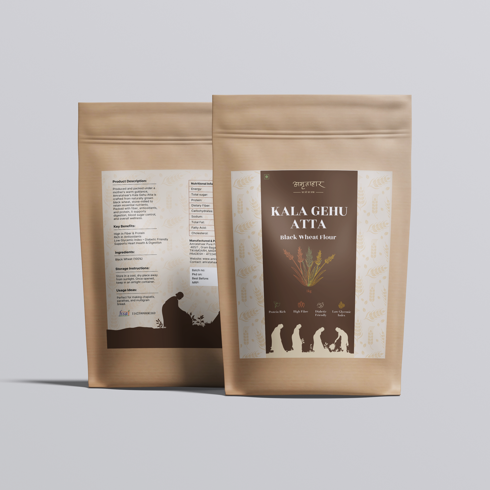 Black Wheat Flour (Kala Gehu Atta)