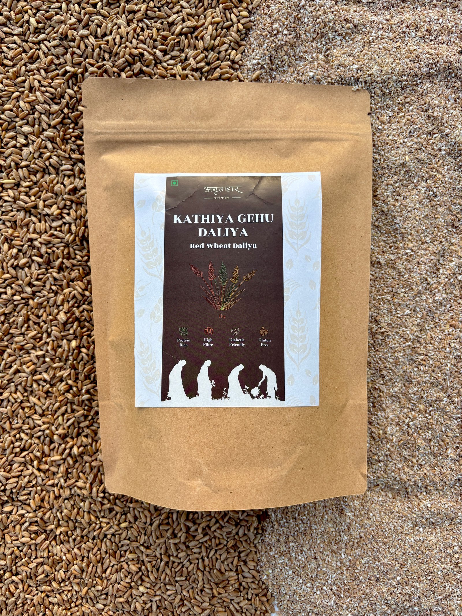 Red Wheat (Kathiya Gehu) Daliya