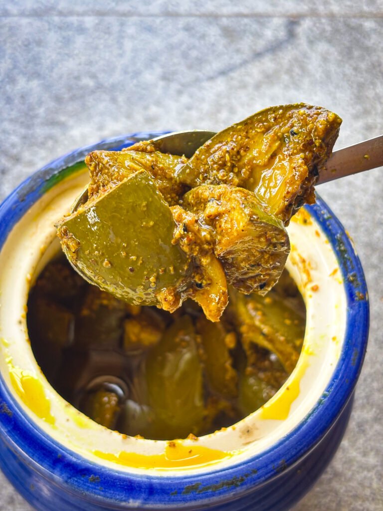 Aam ka achar - homemade mango pickle in mustard oil