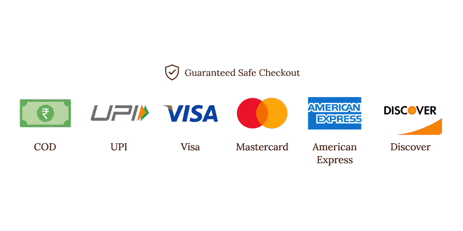 Accepted Payments: COD, UPI, Visa, Mastercard, American Express, Discover
