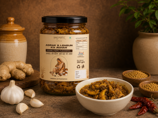 Adrak Lehsun ka Achar (Ginger Garlic Pickle)