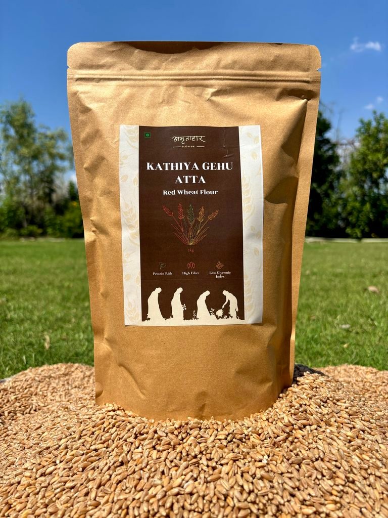 Red Wheat Atta (Kathiya Gehu) used for everyday cooking and baking 